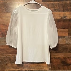 Worthington, lightweight white blouse
